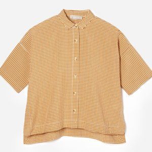 Everlane Drapey Square Gingham Shirt Small EUC